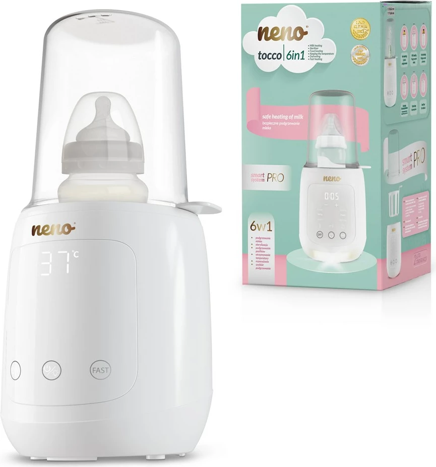 Sterilizues dhe ngrohës biberoni neno Tocco 6-në-1, i bardhë