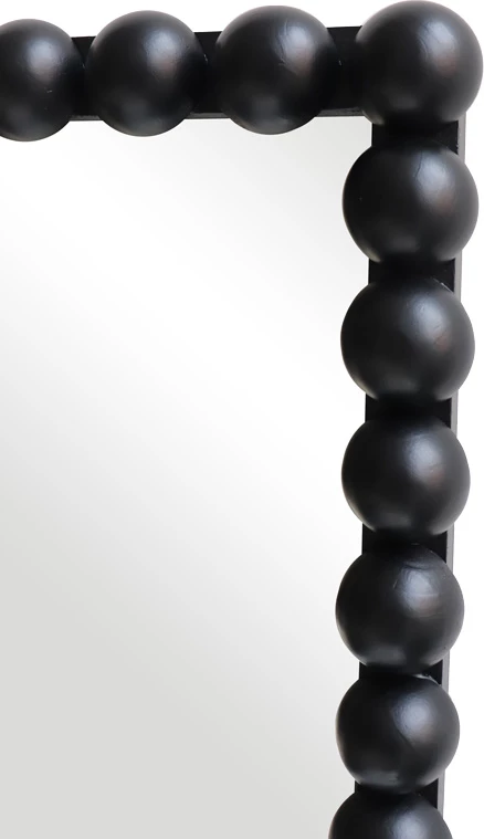 Pasqyrë muri Ledalo, dru i zi, 45x4.5x130cm