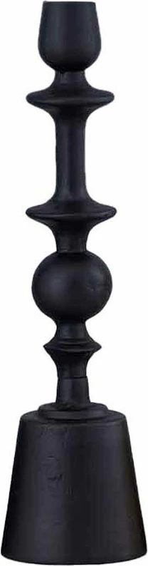 Mbajtës qirinjsh ANTIQUA, alumin i zi, 9x9x34cm