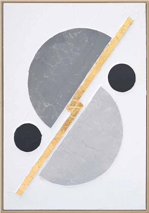 Pikturë kanavace me dizajn gjeometrik, shumëngjyrëshe, 52x4.5x72cm