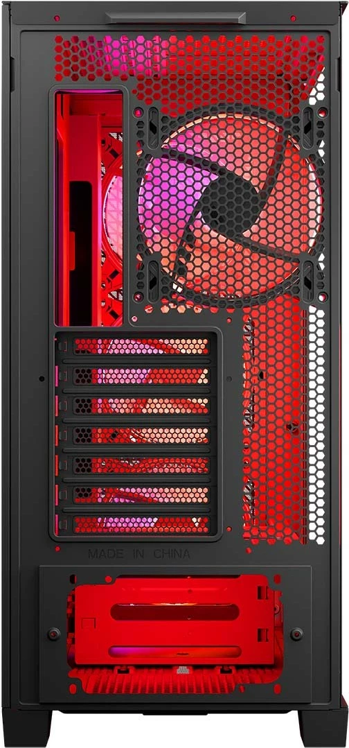 Kasë MODECOM Volcano Expanse T Apex ARGB Midi Tower, xham i temperuar, 4x140mm ARGB, ATX/mATX/ITX, USB-C, e zezë