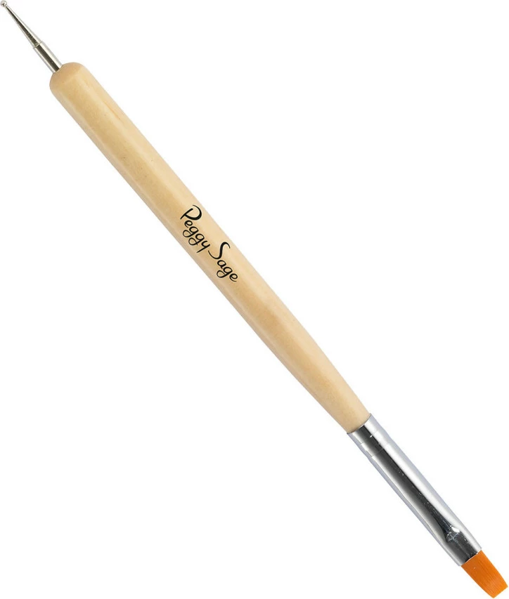 Brush dhe dotting tool për thonj Peggy Sage 2in1 femra, 1 copë