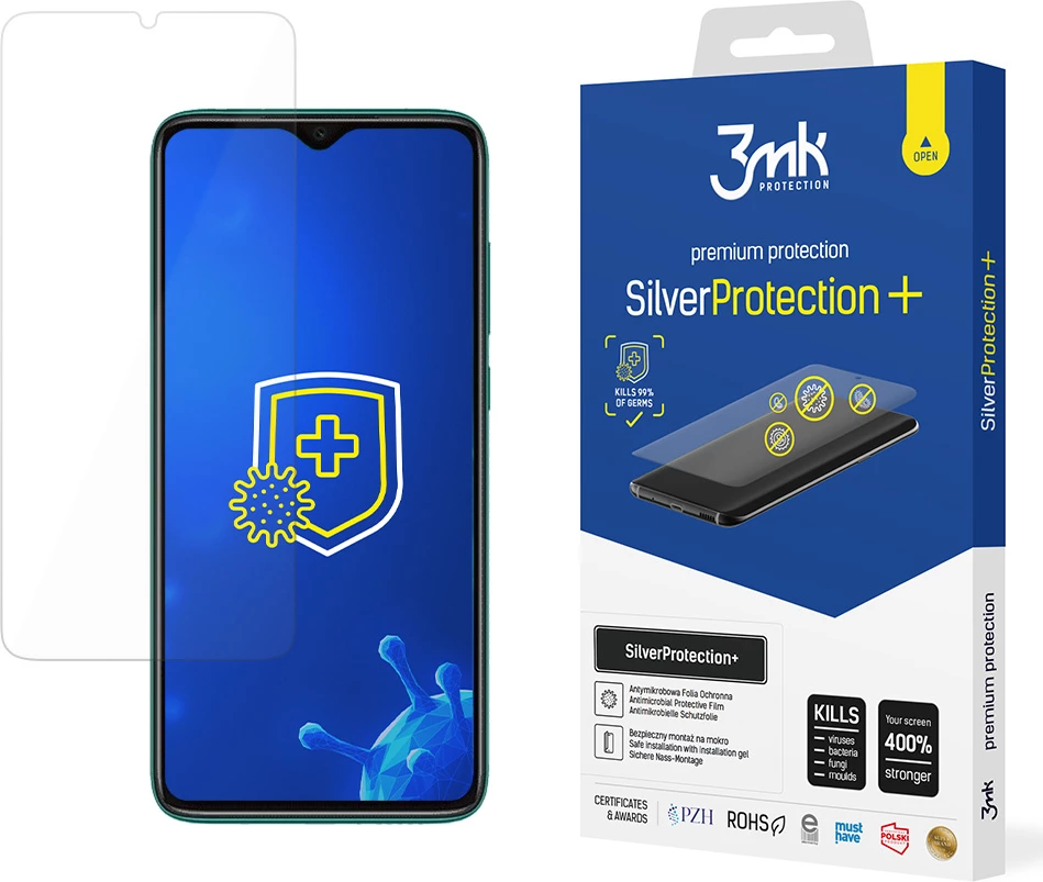 Folje mbrojtëse për ekran 3mk SilverProtection+ për Xiaomi Redmi Note 8 Pro, Transparent