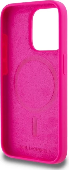 Mbështjellës Karl Lagerfeld KLHMP15XSKHPPLF për iPhone 15 Pro Max 6.7", MagSafe, fuchsia