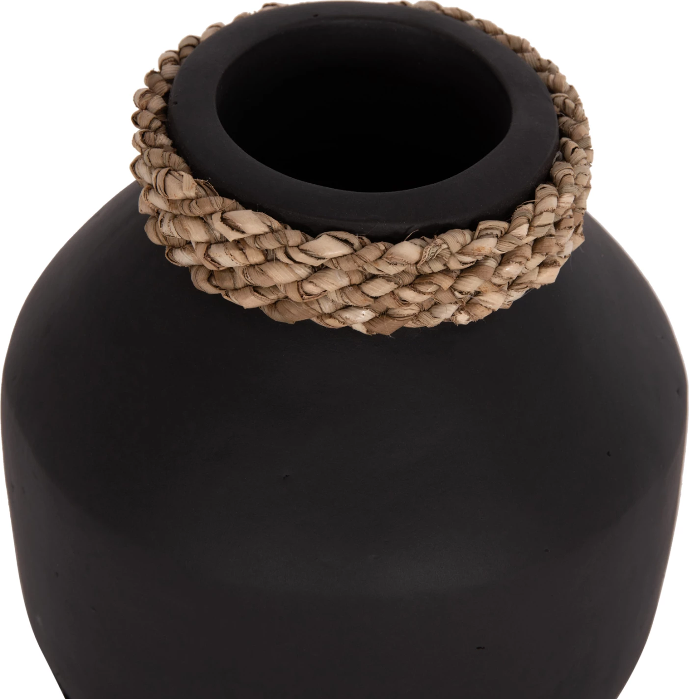 Vazo dekorative tavoline CAMMER, terrakotë e zezë, FH4687.01XS, 16x15cm