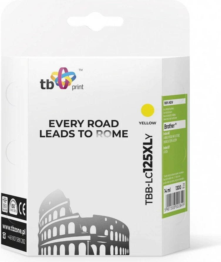 Toner TB Print TBB-LC125XLY për Brother, e verdhë