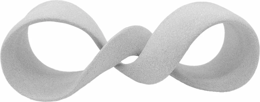 Dekor nyje Lacing, polirezine e bardhë, 37x12x15 cm