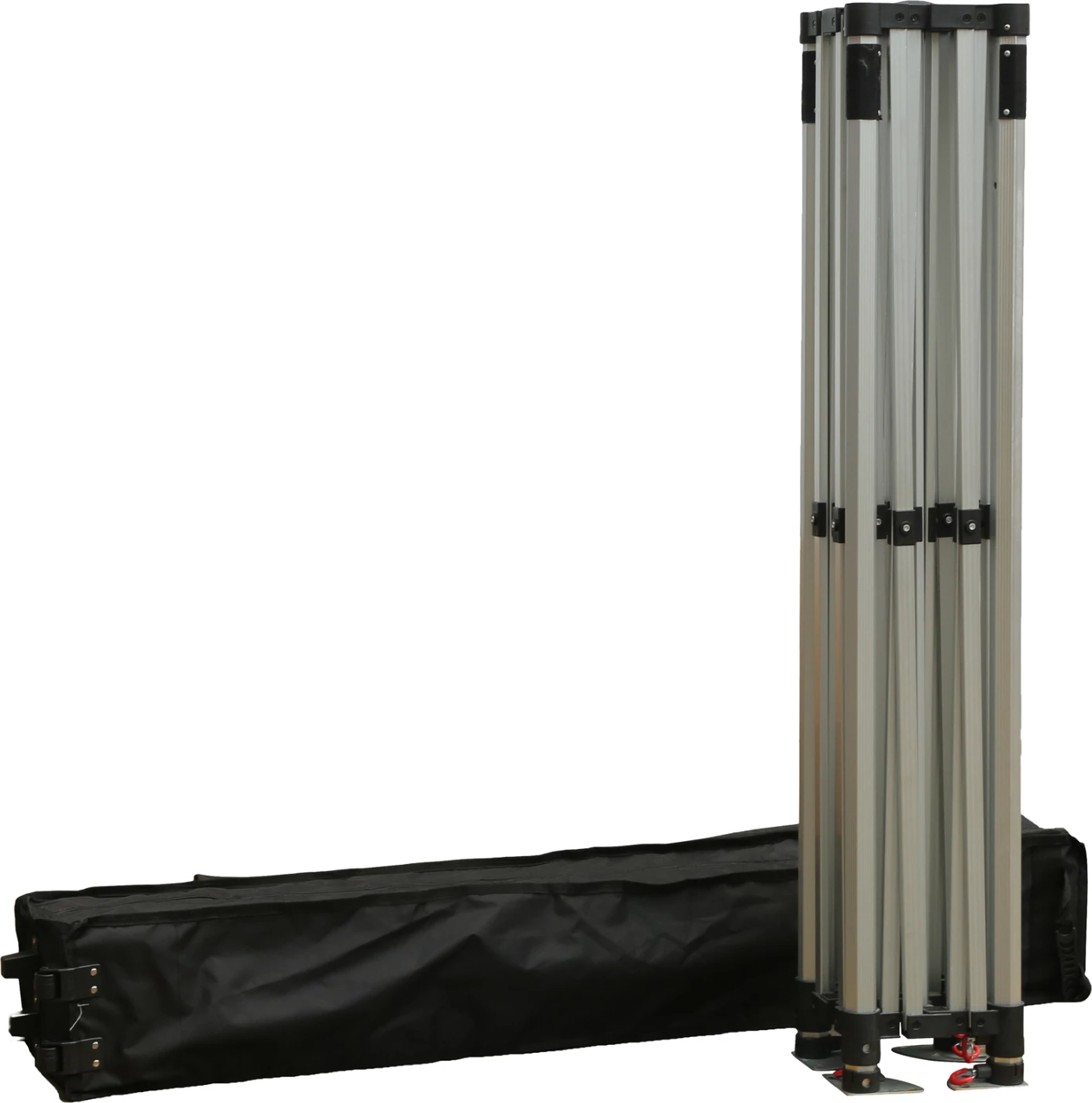 Gazebo i fortë me 3 hije anësore CRESSEN FH21097.01, i palosshëm, kornizë alumini argjendi, e bardhë, 3x3x3,4Hm