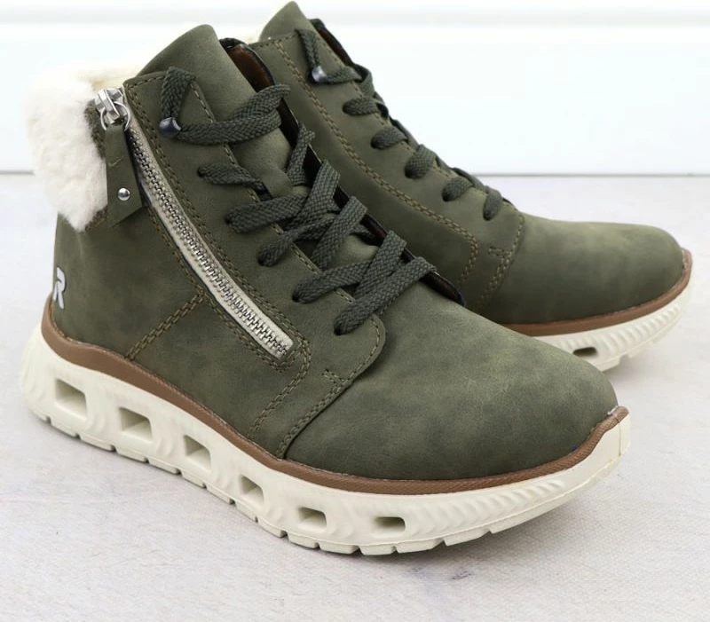 Çizme hiking për femra Rieker, të gjelbra