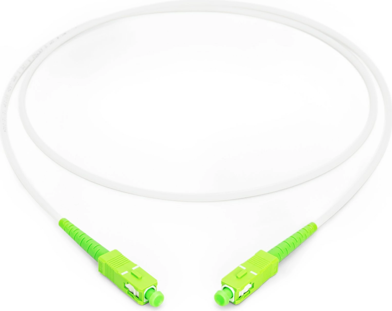 Kabllo optik Digitus LWL Patchkabel SCA-SCA 1m singlemode, gjelbër/bardhë