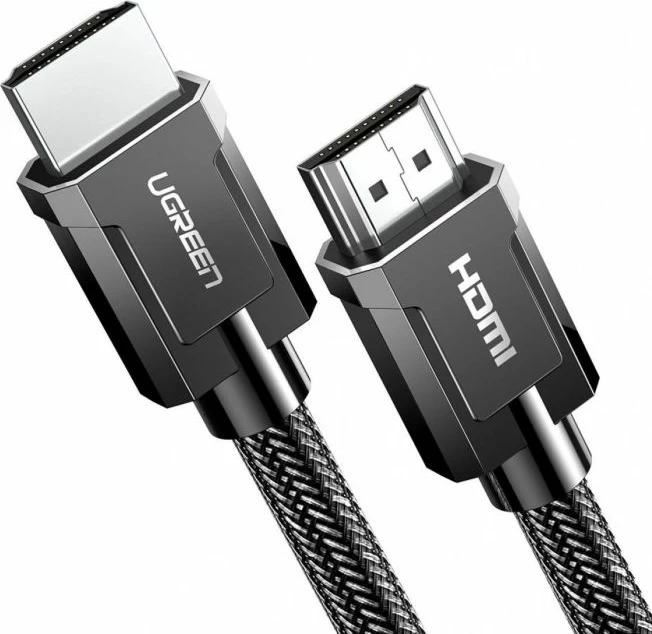Kabllo HDMI 2.1 UGREEN 70321 2m 8K Ultra High Speed, e zezë/gri, në kuti