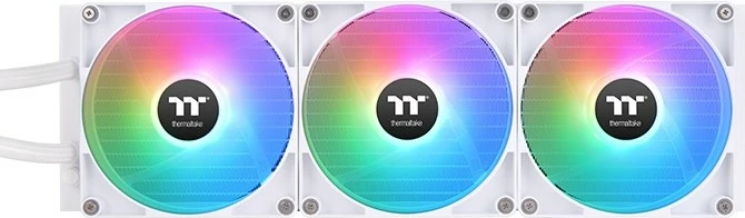 Ftohës hibrid Thermaltake TH420 V2 Ultra ARGB Snow, 420mm, 3x140mm, ekran LCD, i bardhë