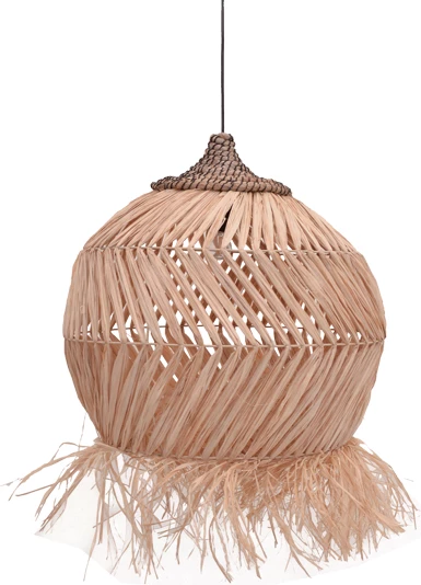 Llambë tavani prej sisali në ngjyrë natyrale D55x68cm