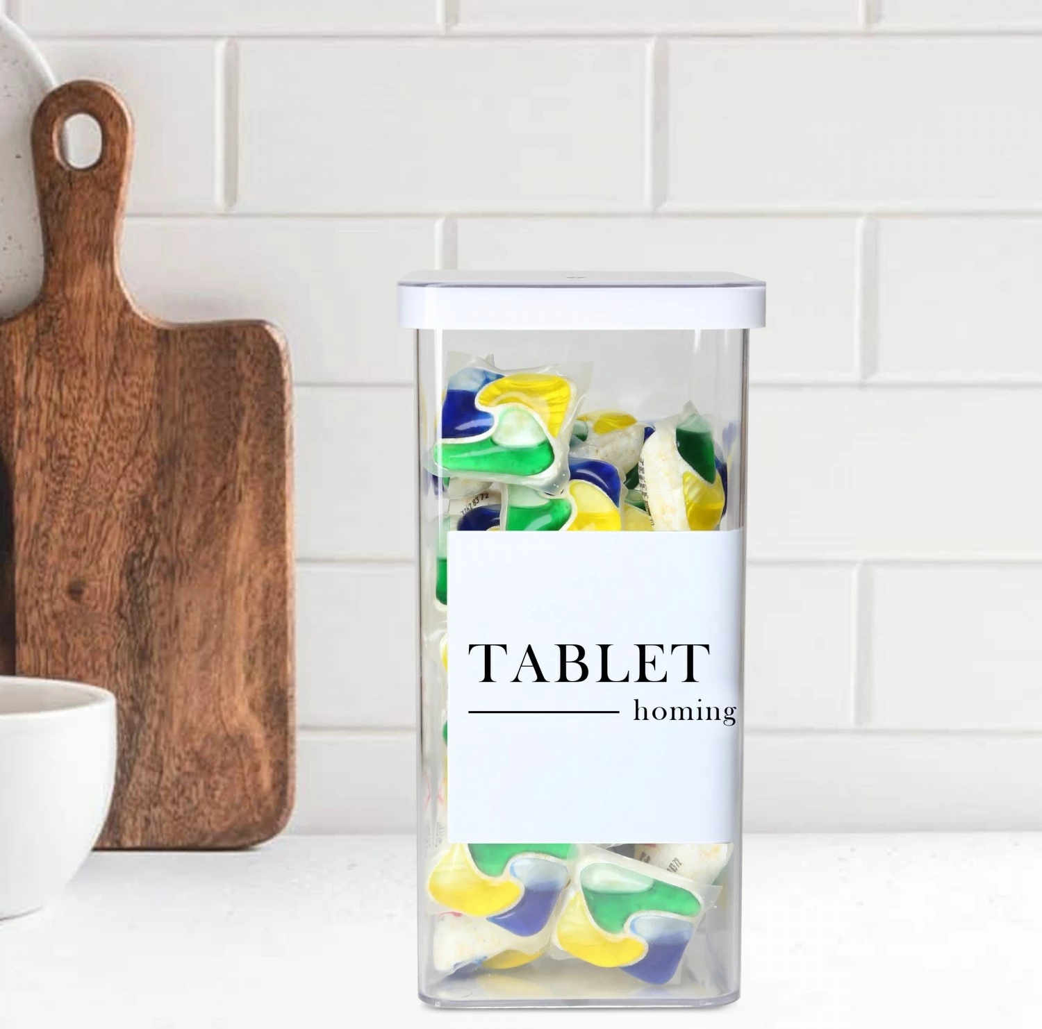 Kuti plastike për organizim, transparente, HMY-6381, 10x10x19 inç