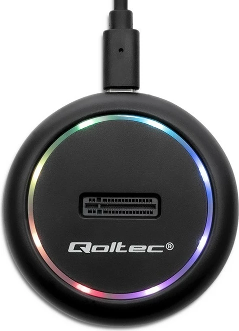 Stacion dokimi SSD M.2 Qoltec 52275, NVMe/SATA, USB-C, 2TB, i zi