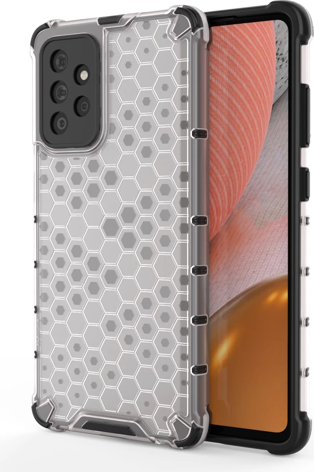 Mbështjellës Hurtel Honeycomb Case për Samsung Galaxy A72 4G, transparent