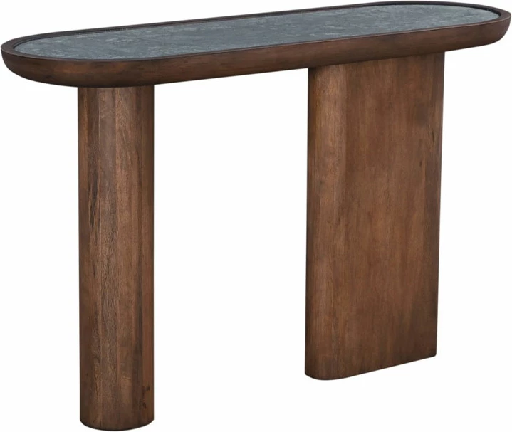 Konsol SAVY, ngjyrë arre, gur i gjelbër, 120x40x76cm