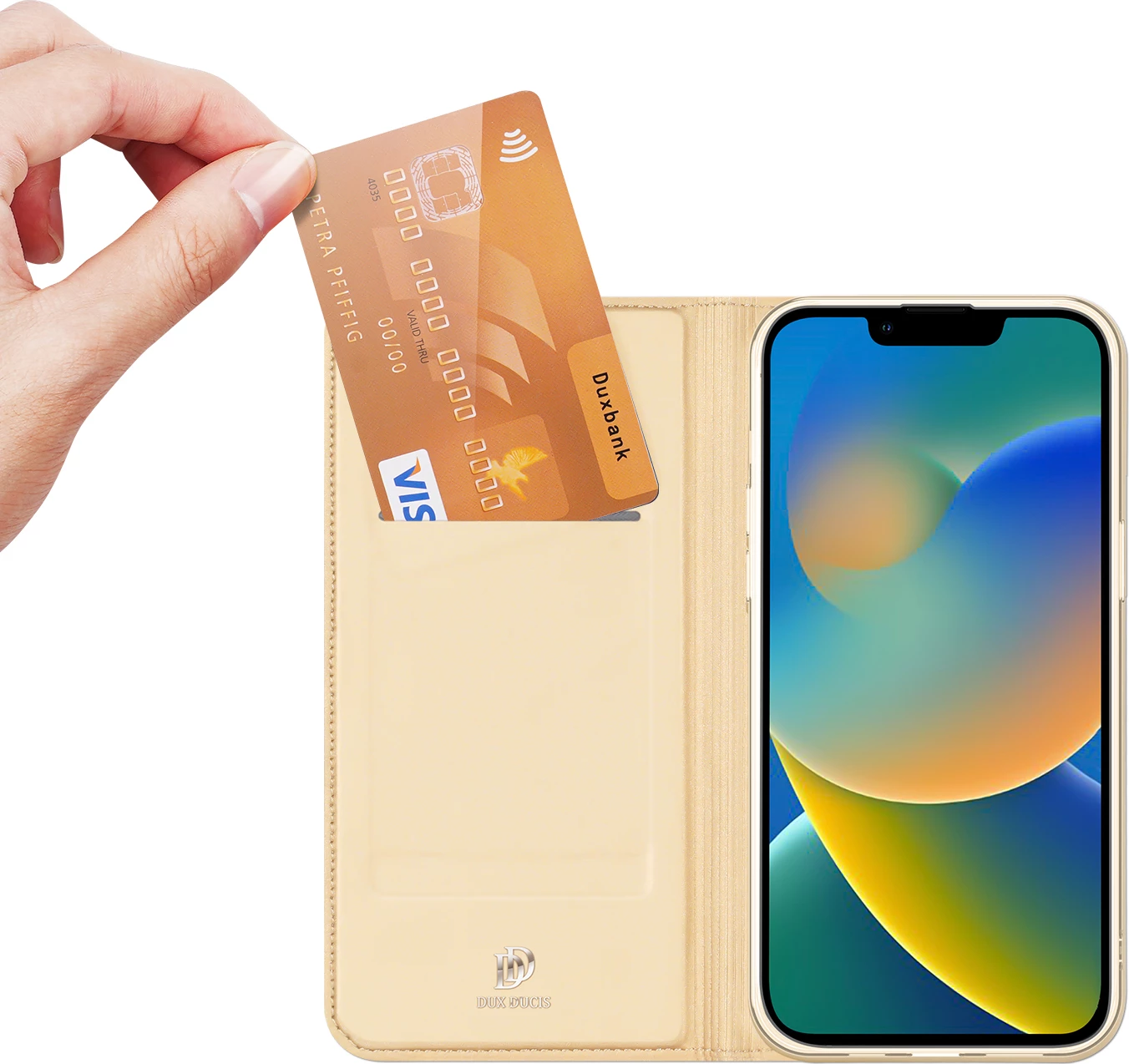 Mbështjellës Dux Ducis Skin Pro për iPhone 14 Plus, gold