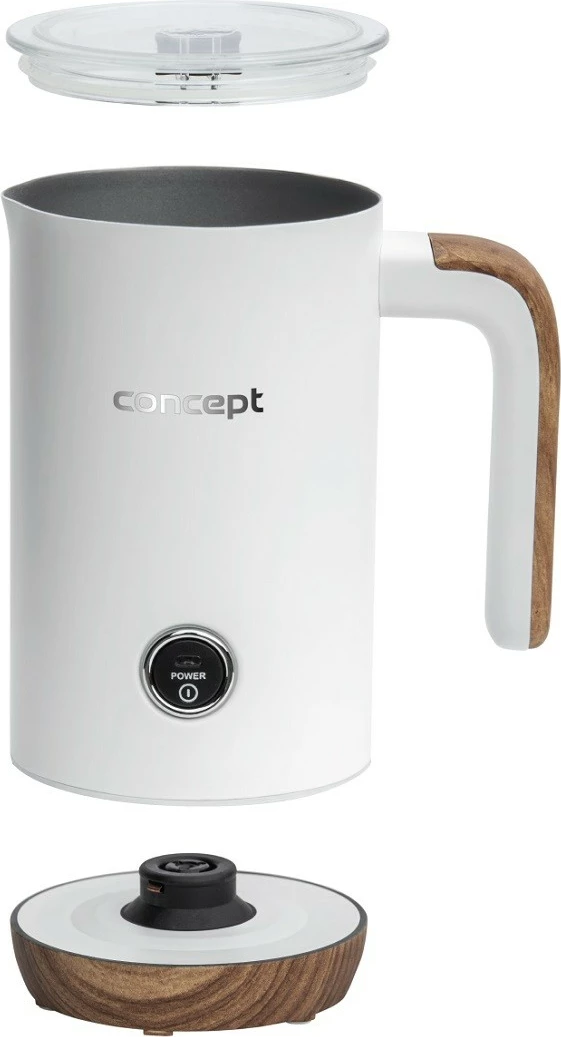 Spumatore qumështi Concept NM4100 NORDIC, 240 ml, Bardhë/Dru