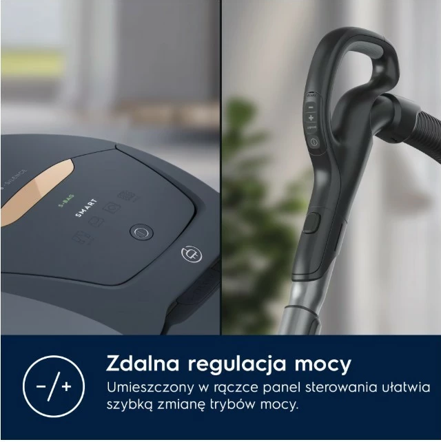 Fshesë me qese Electrolux Pure D8 PD82-8DB SILENCE, 600 W, 3.5 L, HEPA, 57 dB, blu navy