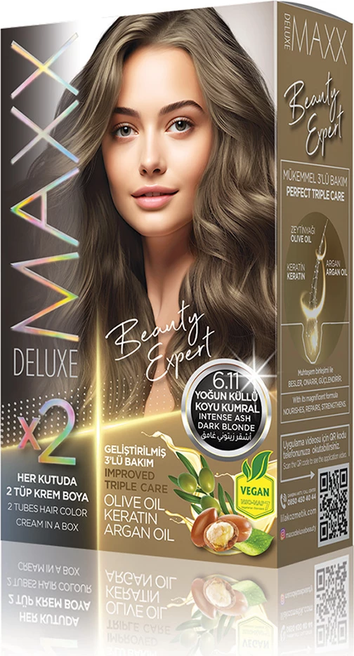 Ngjyrë për flokë SET B-EXPERT 6.11 InteAshDarkBlonde, 2 x 50 ml