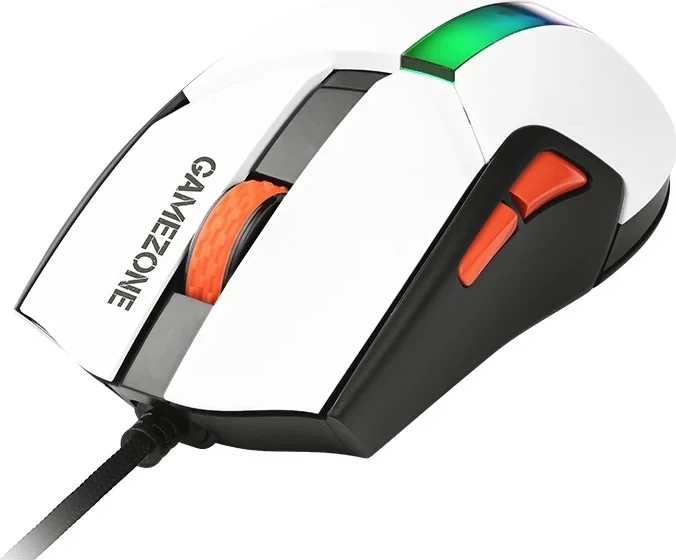 Maus Tracer GameZone COOL, RGB, 12 000 dpi, i bardhë