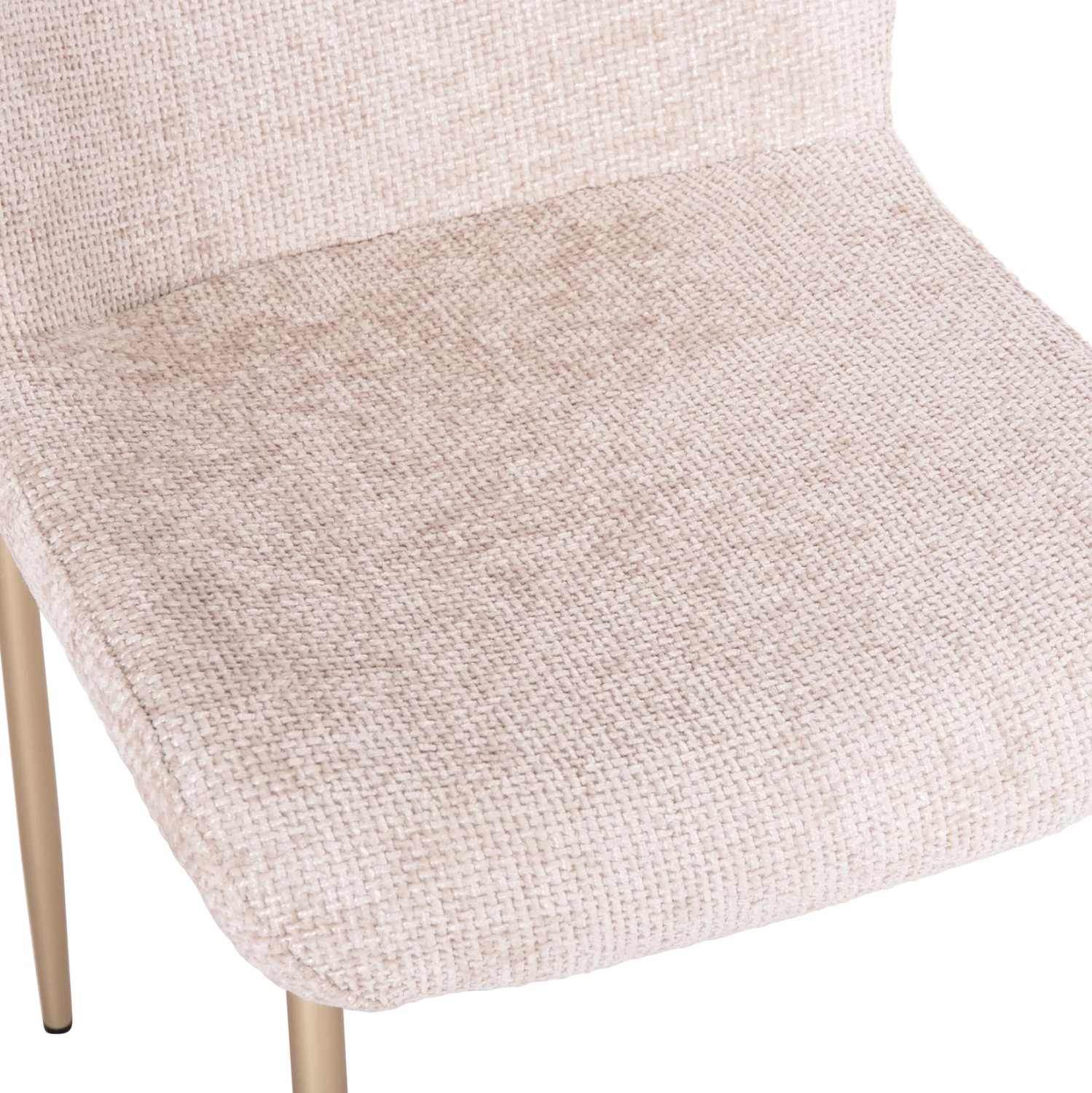 Karrige ngrënieje Obsession, set prej 2 copë, material stof, metal ngjyrë shampanje, 52x65x80cm