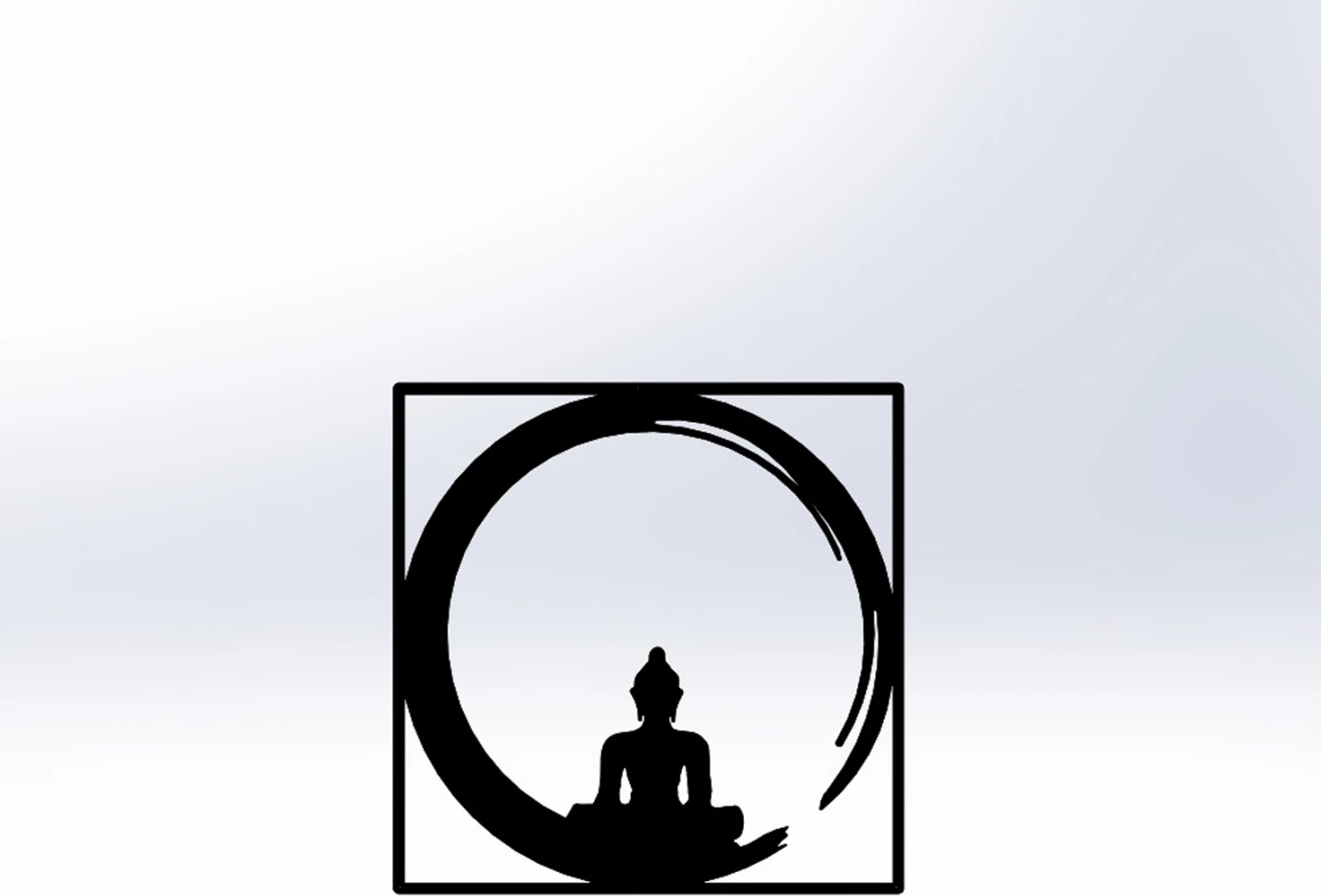 Dekor muri metalik, figurë Buda, 50x50 cm, FH7210