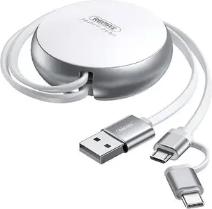 Kabllo për karikim Remax Telescopic RC-182i 2A, e argjendtë