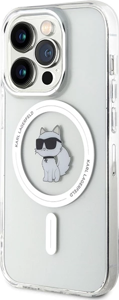 Mbështjellës Karl Lagerfeld IML Choupette MagSafe për iPhone 13 Pro / 13, transparent