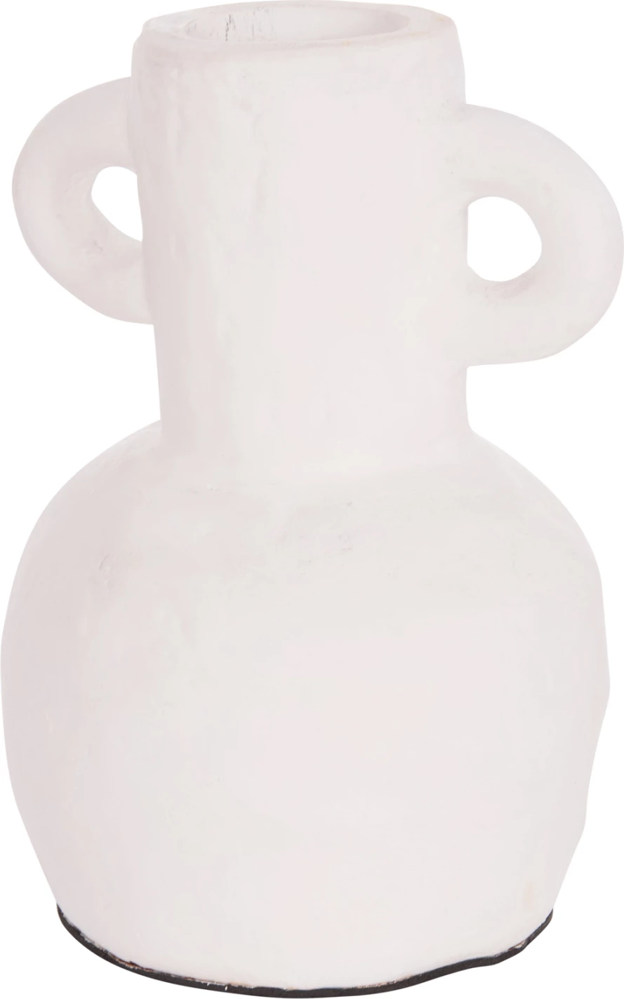 Vazo dekorative CLAYVON, terrakotë, ngjyrë e bardhë, FH4406, 14x20cm