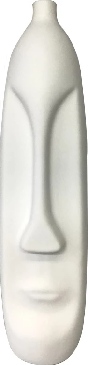 Vazo BARIK e bardhë, polirezine, 10x10x38 cm