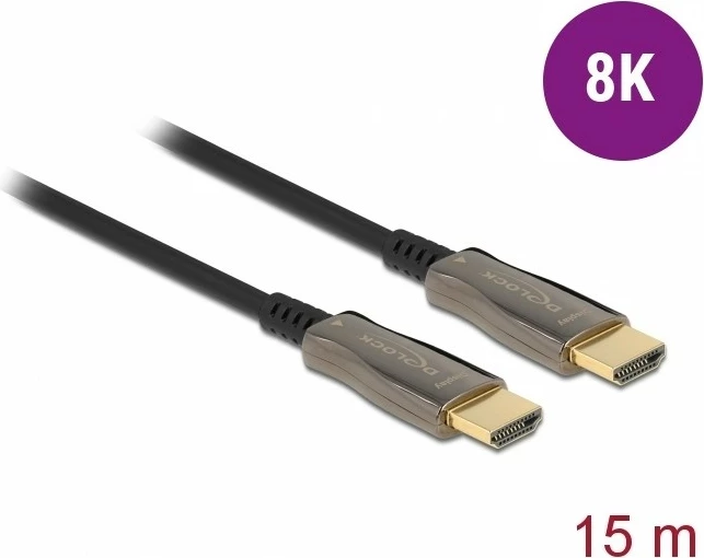 Kabllo HDMI optik DeLOCK 8K 15m, i zi