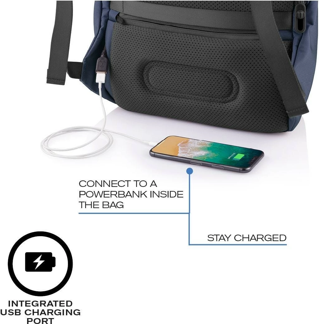 Çantë shpine XD DESIGN BOBBY SOFT, 13-16L, për laptop 15.6", navy blue