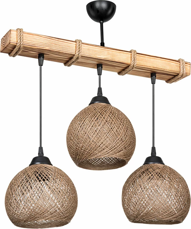 Dritë tavani Fiona Ε27, ngjyrë arre-bezhë, 50x20x63cm