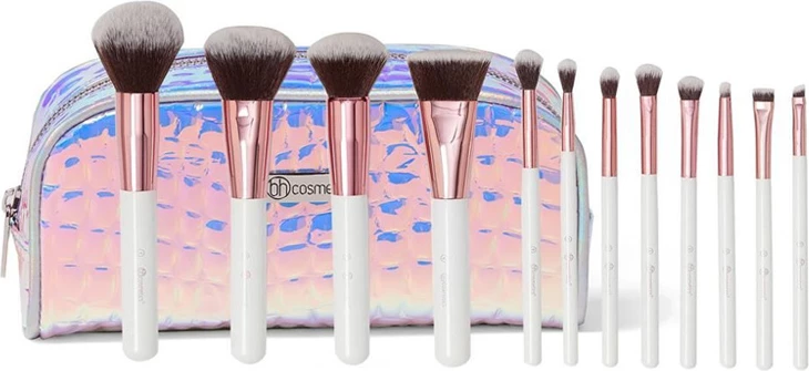 BH Cosmetics Crystal Quartz Brush Set - 12 Pieces