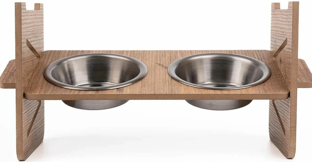 Enë ushqimi për kafshë, dy pjata, Paws & Whiskers, Apvm5