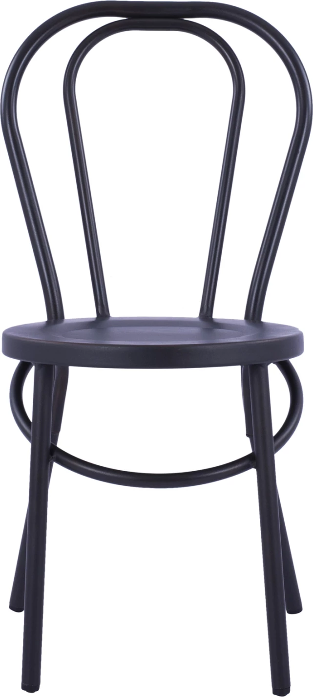 Karrige alumini tip Vjenë, ngjyrë e zezë e ndryshkur, FH5557.01, 42x52x88,5 cm, set prej 6 copë