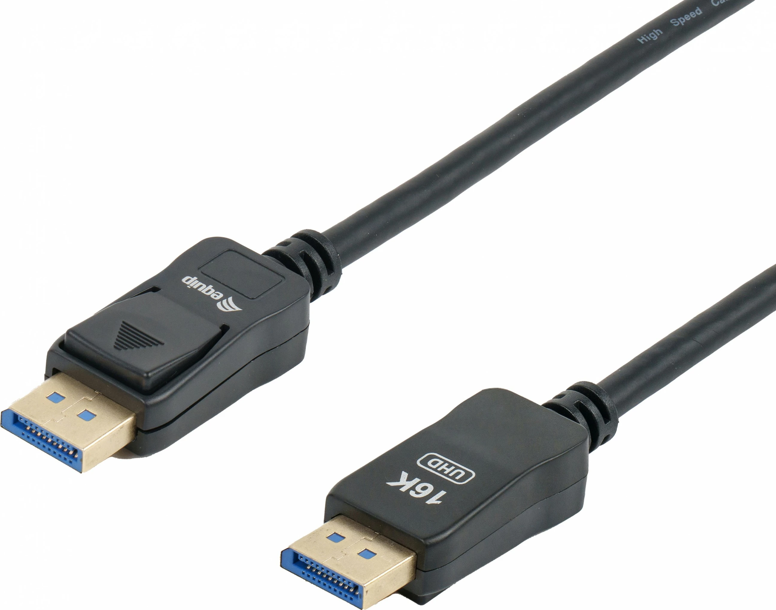 Kabllo DisplayPort 2.1 Equip, 1.0m, 16K/60Hz, 40Gbps, e zezë