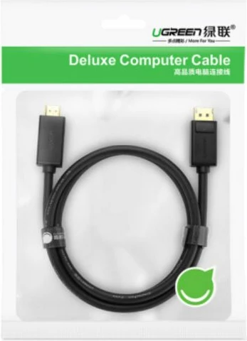 Kablë DisplayPort në HDMI UGREEN 10204 4K2K/30Hz 5m, e zezë, polybag