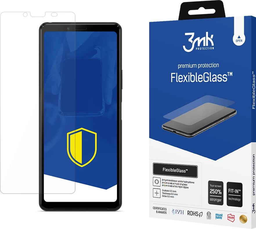 Mbështjellës xhami hibrid 3mk FlexibleGlass për Sony Xperia 10 II, Transparent