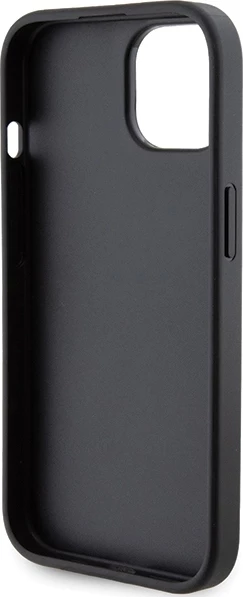 Mbështjellës Karl Lagerfeld Gripstand Saffiano Choupette Pins për iPhone 15 Plus / 14 Plus, i zi