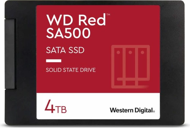 SSD disk SanDisk WD Red SA500 WDS400T2R0A 4TB 2.5\" SATA III 6Gb/s, kuqe/zi