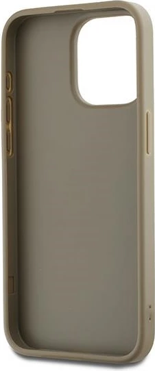 Mbështjellës DKNY Wrist Strap Stock Logo për iPhone 15 Pro, bezhë