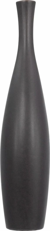 Vazo dekorative LEI, qeramike, ngjyrë antracit mat, 14x14x60cm