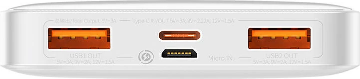 Powerbank Baseus Bipow 10000mAh, 20W, e bardhë