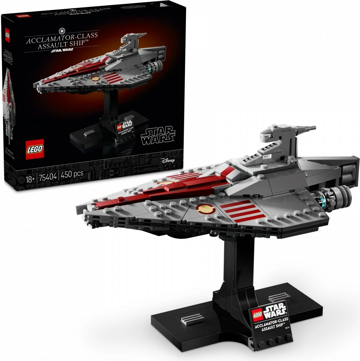 Set LEGO Star Wars Acclamator-class Assault Cruiser 75404, 450 pjesë, plastikë