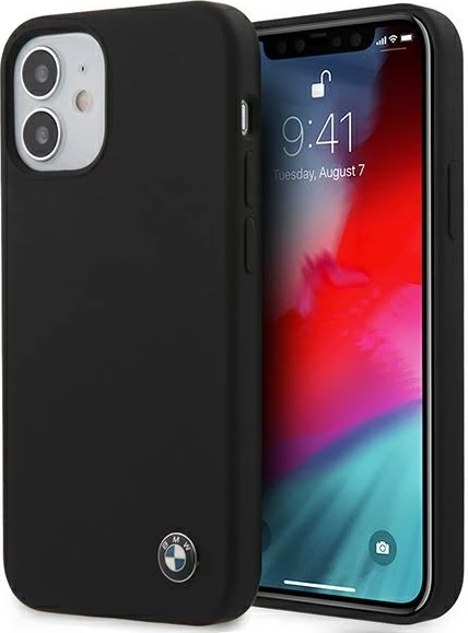 Mbështjellës BMW Silicone Signature për iPhone 12 mini, 5.4", i zi