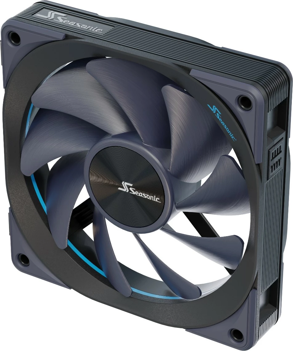 Ventilatorë kase Seasonic MagFlow 3-Fan Kit, 12 cm, 600-2000 RPM, i zi