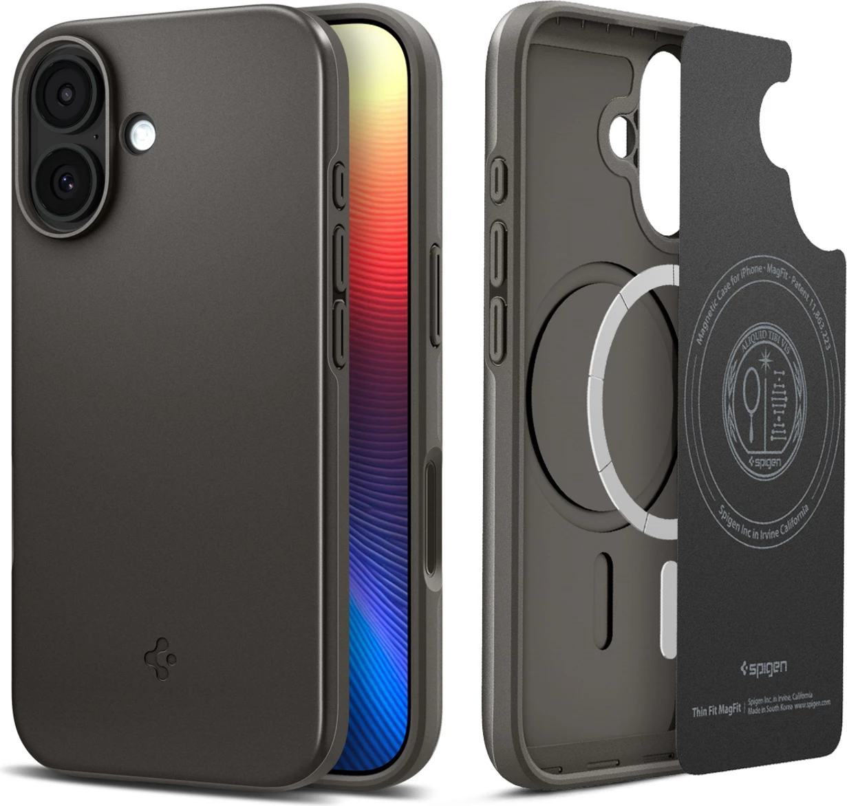 Mbështjellës Spigen Thin Fit MagSafe për iPhone 17, Gri